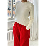 Pointelle Fundamental Tee | Naturel