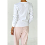 Pointelle Fundamental Tee | Snow White