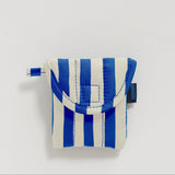 Puffy Earbuds Case | Blue Painted Stripe