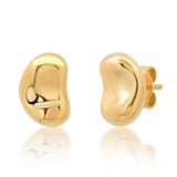 Gold Vermeil Bean Studs