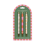 A Dopo Set Of 3 Pens | Flower, Stripe + Lemon