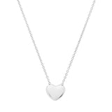 Silver Puffy Heart Necklace