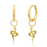 Gold Vermeil Snake Huggies