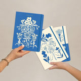 Sewn Notebook Trio | Blue Flower Bouquet