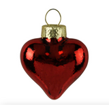 Glass Heart Ornaments | Set of 12