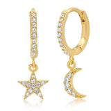 Star + Moon Pave Huggies