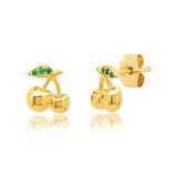 Gold Cherry Studs