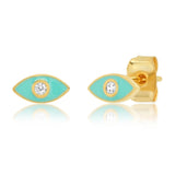Enamel Evil Eye Studs | Turquoise