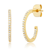Pave Inside Out Hoops | CZ