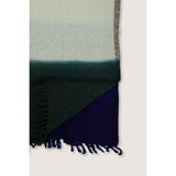 No. 83 Wool Throw | Khaki + Ink Blue