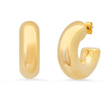 Puffy Gold Hoops | Small