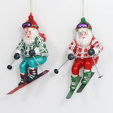 Skiing Santa Ornament | Assorted