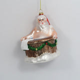 Santa Hot Tub Ornament