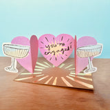 Clinking Glasses Engagement Card