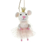 Felt Ballerina Mouse Ornament