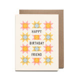 Happy Birthday Friend Quilt Card