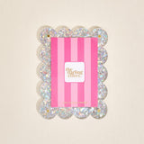 Mini Frame Magnet | Silver Glitter