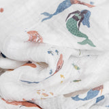 Cotton Muslin Swaddle | Mermaids