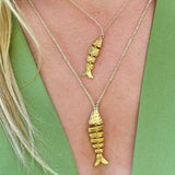 Moving Fish Chain Necklace | Large