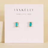 Baguette Studs | Turquoise