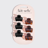 Mini Puffy Claw Clips | Black + Tort