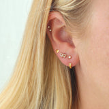 Crystal Arc Earring Jackets | 18K GV