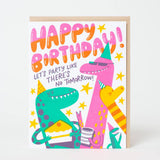 Dino Party Birthday Card