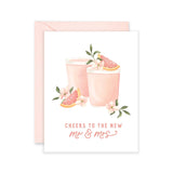 Cocktail Cheers Newlywed Card