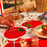 Set of 4 Cocktail Napkins | Tomato