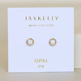 Simple Studs | White Opal