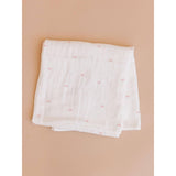 Muslin Cotton Swaddle | Pink Bow