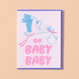 Oh Baby Baby Stork Card