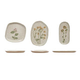 Floral Stoneware Plates | Assorted