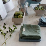 Stonewashed Linen Blend Tea Towel | Assorted