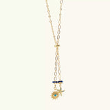 Aura Tie Necklace | Blue
