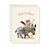 Chipmunk + Donkey Thank You Card