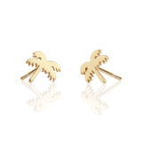 Palm Tree Stud Earrings | 18K GV