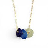 Recycled Sea Glass Necklace | Blue Tones