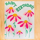 Droopy Daisies Birthday Card