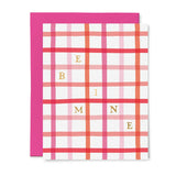 Be Mine Plaid Card