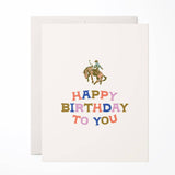 Little Bucking Bronco Birthday Card