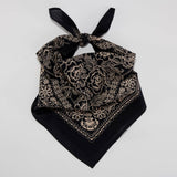 Cotton Rosey Bandana | Black