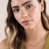 Mini Energy Gem Studs | Fire Opal
