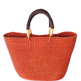 Persimmon Tote Basket | Chocolate Handles