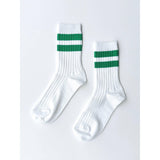 Varsity Her Socks | White + Kelly