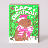 Cute Capybara Christmas Card