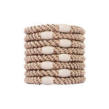 Set of 8 Ponytail Holders | Camel