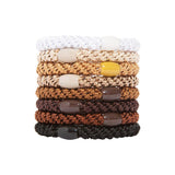 Set of 8 Ponytail Holders | Camelback