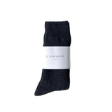 Modal Eyelet Socks | Jet Black