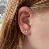 Four Leaf Clover Stud Earrings | 18K GV